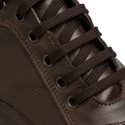Scarpe casual in pelle marroni da uomo Primopiano