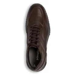 Scarpe casual in pelle marroni da uomo Primopiano
