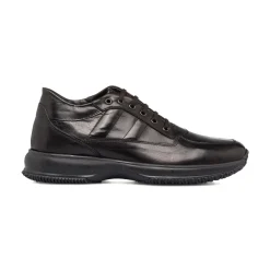Scarpe casual in pelle nere da uomo Primopiano
