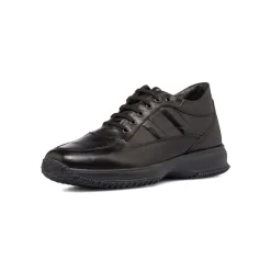 Scarpe casual in pelle nere da uomo Primopiano