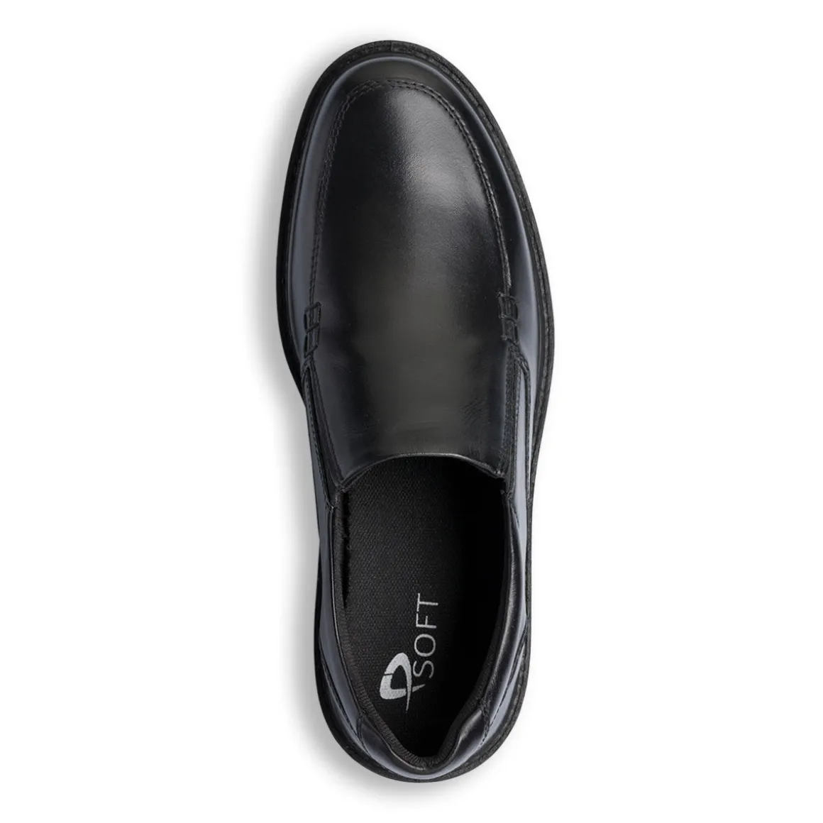 Scarpe comfort nere da uomo in pelle P Soft