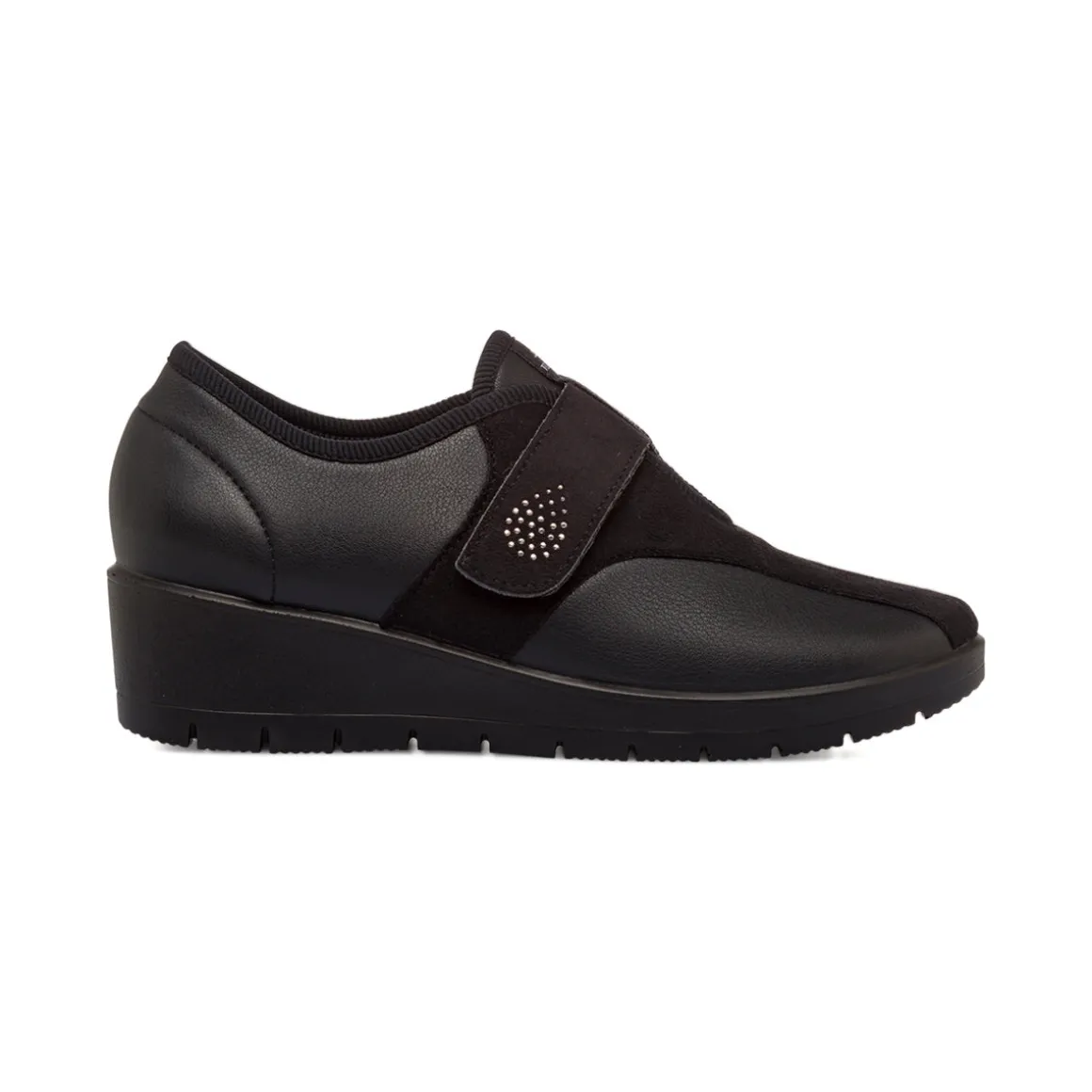 Scarpe con zeppa da Donna nere con cinturino Fly Flot