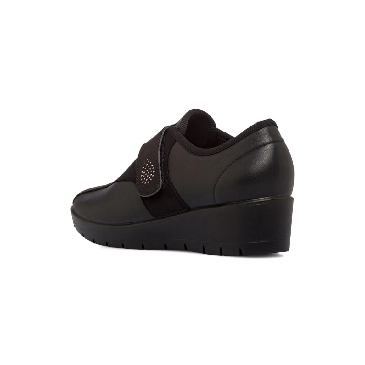 Scarpe con zeppa da Donna nere con cinturino Fly Flot