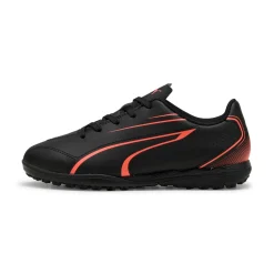 Scarpe da calcetto da bambino nere con dettaglio arancione Puma Vitoria