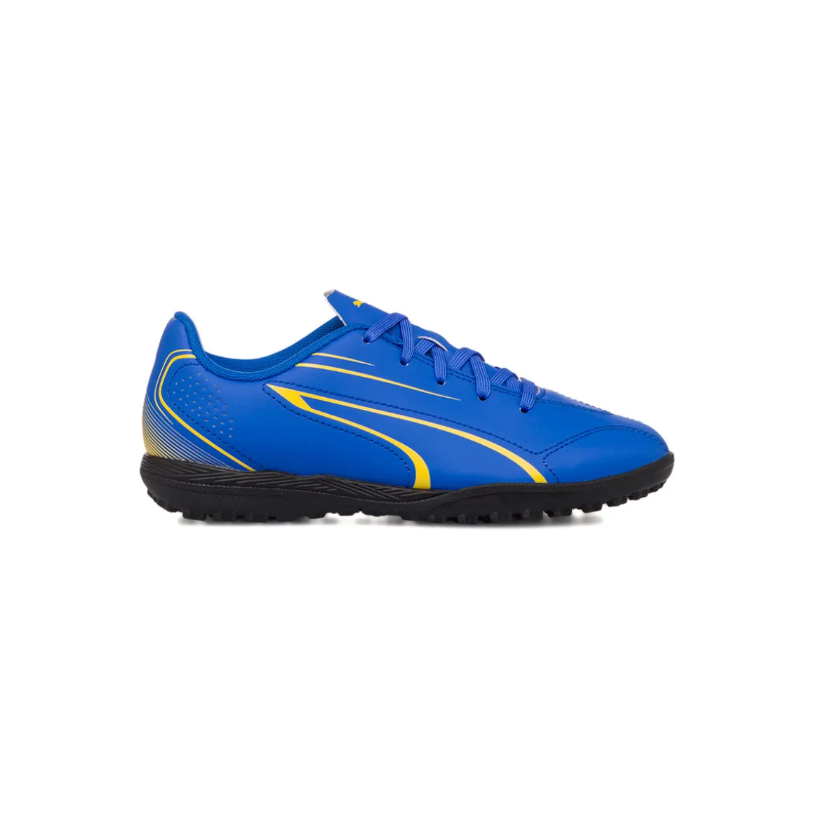 Scarpe da calcetto da bambino blu con dettagli gialli Puma Vitoria