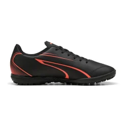 Scarpe da calcetto da uomo Puma Vitoria nere con logo arancione