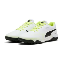 Scarpe da calcetto uomo bianche con dettagli neri e giallo fluo Puma Truco III TT