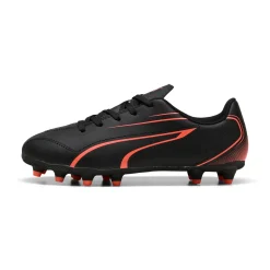 Scarpe da calcio da Ragazzo Nere con logo Arancione Puma Vitoria