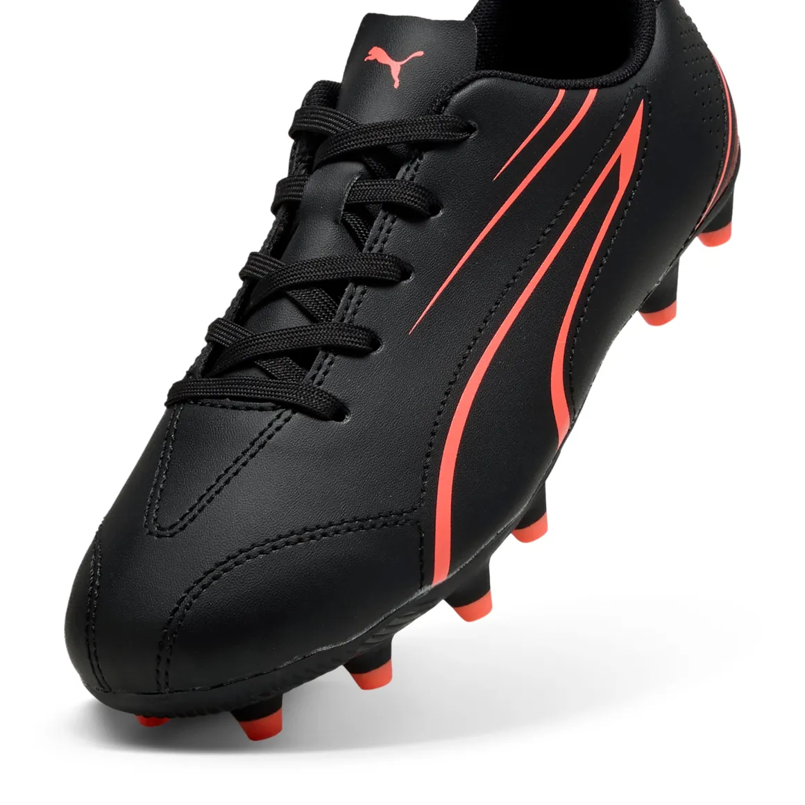 Scarpe da calcio da Ragazzo Nere con logo Arancione Puma Vitoria