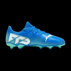 Scarpe da calcio da ragazzo blu e azzurre Puma Future 7