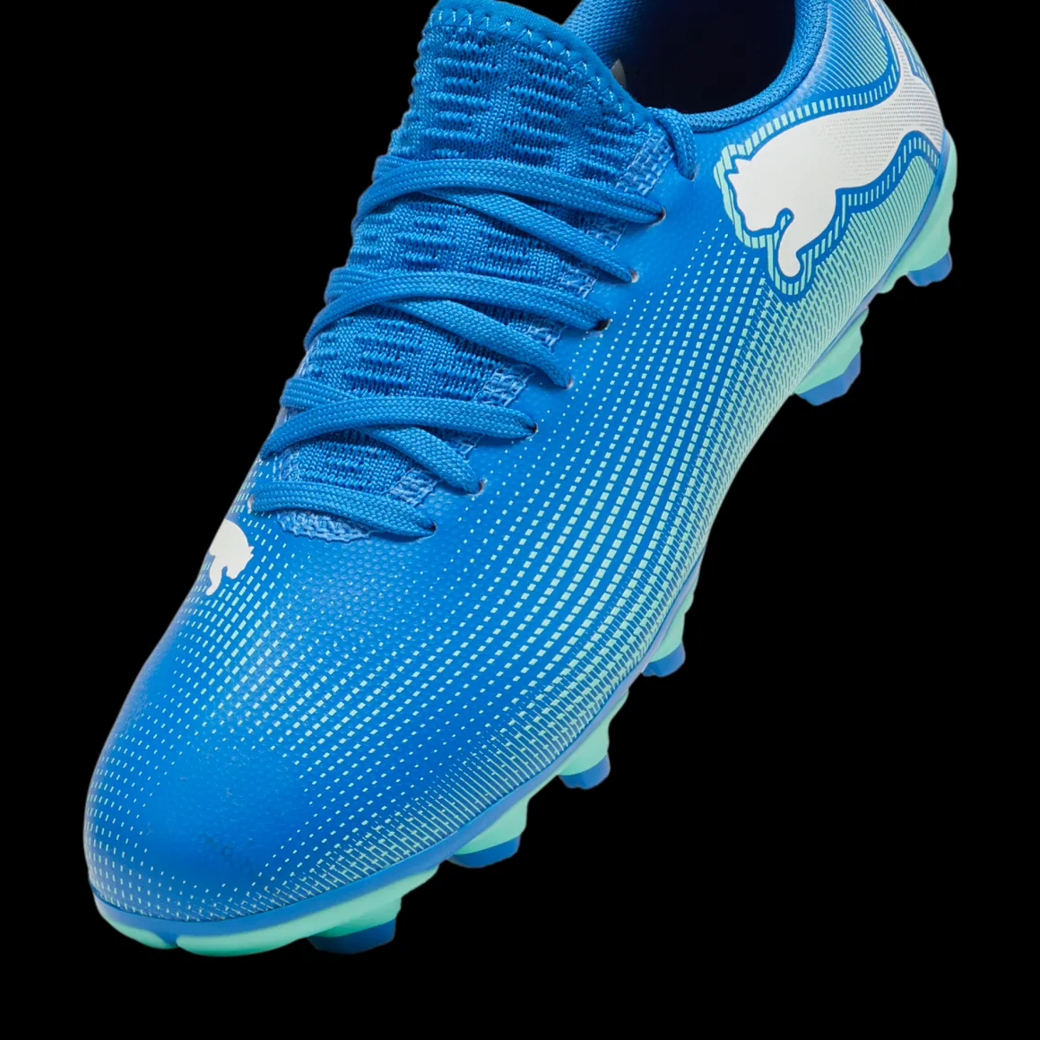 Scarpe da calcio da ragazzo blu e azzurre Puma Future 7