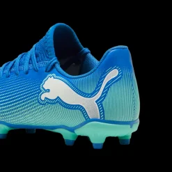 Scarpe da calcio da ragazzo blu e azzurre Puma Future 7