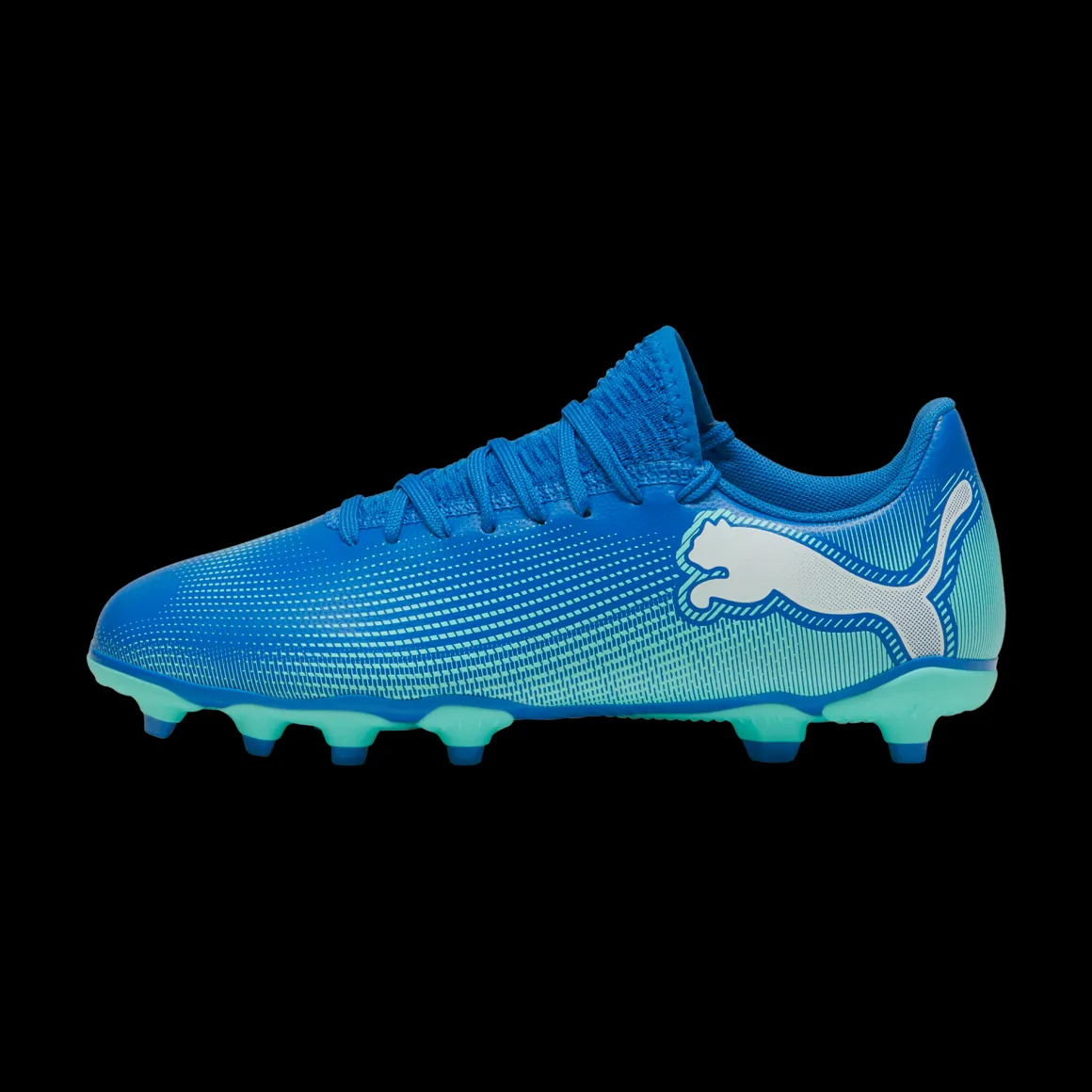 Scarpe da calcio da ragazzo blu e azzurre Puma Future 7