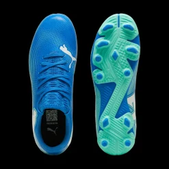 Scarpe da calcio da ragazzo blu e azzurre Puma Future 7