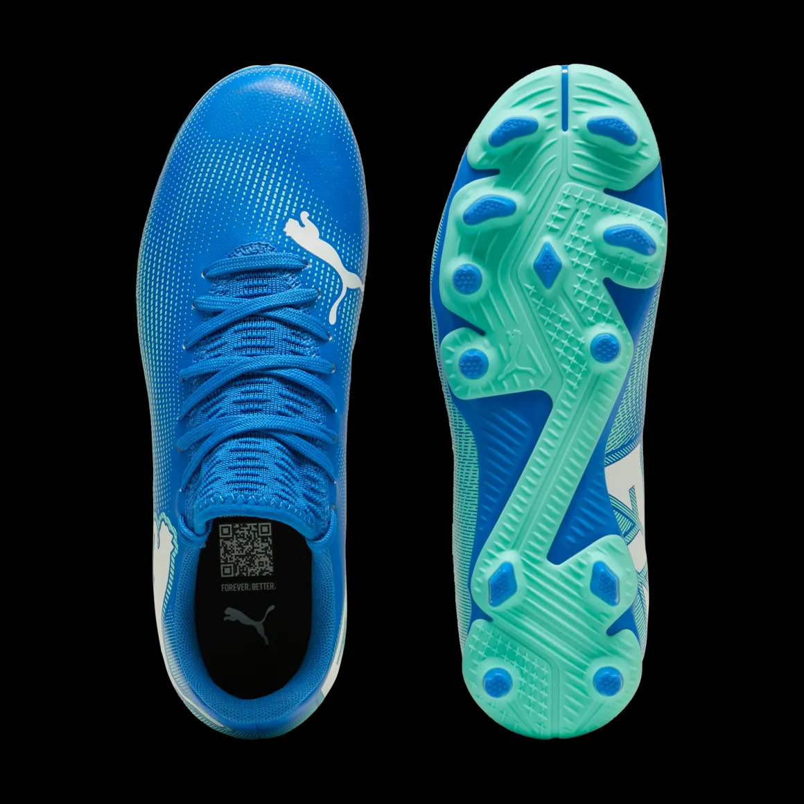 Scarpe da calcio da ragazzo per terreni duri blu Puma Future 7
