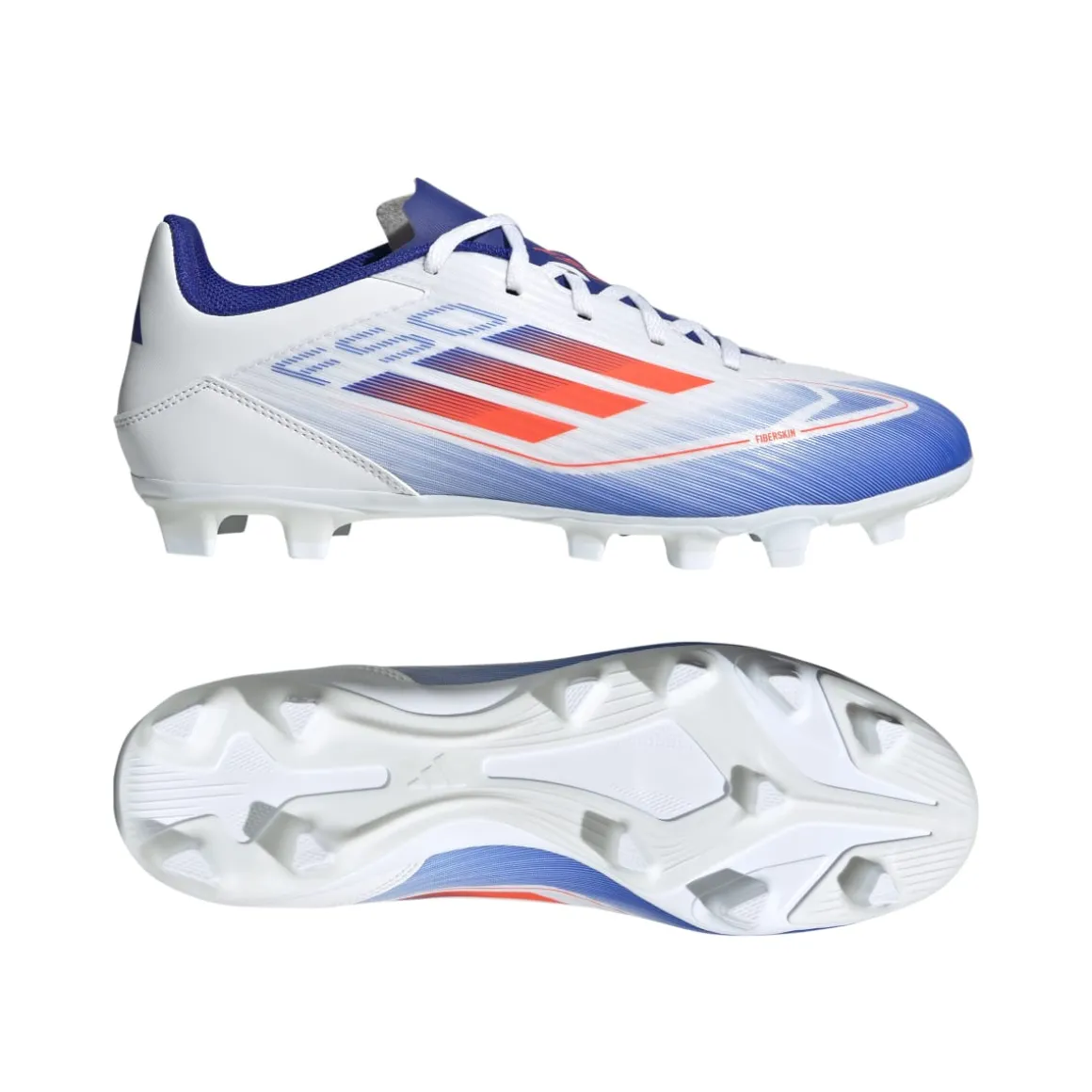 Scarpe da calcio da uomo bianche per superfici flessibili adidas F50 Club FxG