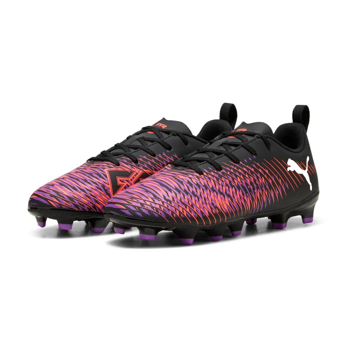 Scarpe da Calcio Nere da bambino con logo laterale FUTURE 8 PLAY FG/AG Puma