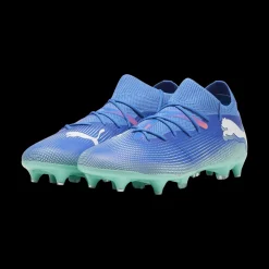 Scarpe da calcio per terreni duri da uomo blu e azzurre Puma Future 7