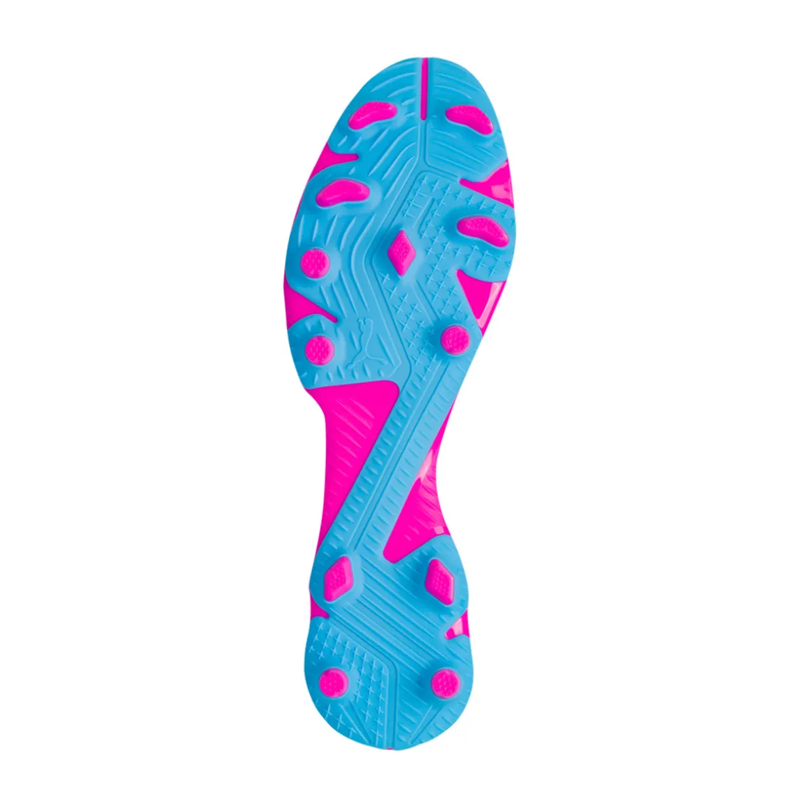 Scarpe da calcio per terreni duri bianche con dettagli fucsia e azzurri Puma Future 7 Play FG/AG