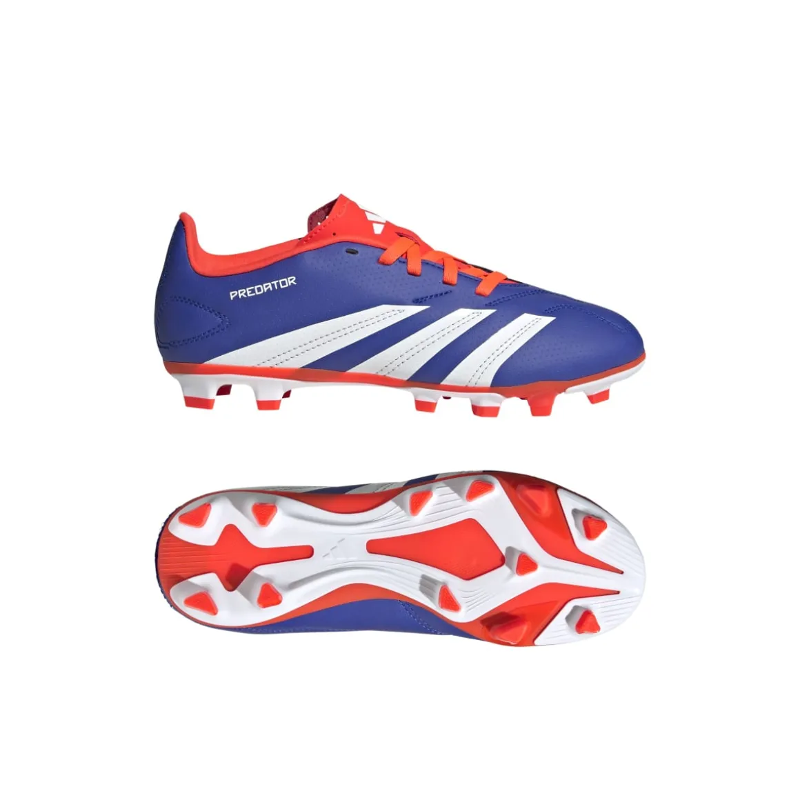 Scarpe da calcio ragazzo blu rosse adidas PREDATOR CLUB FXG