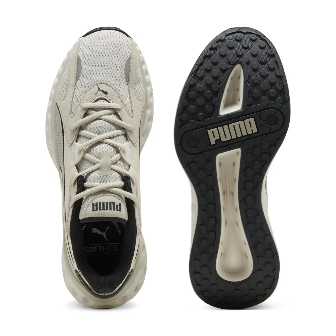 Scarpe da corsa beige da Uomo Puma Softride Frequence Desert
