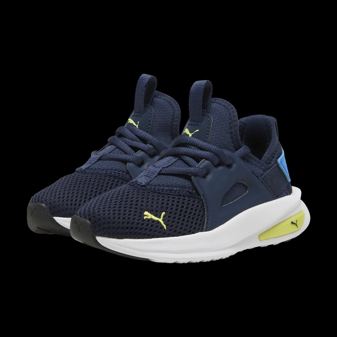 Scarpe da ginnastica blu da ragazzo con logo Puma Softride Enzo Evo Jr