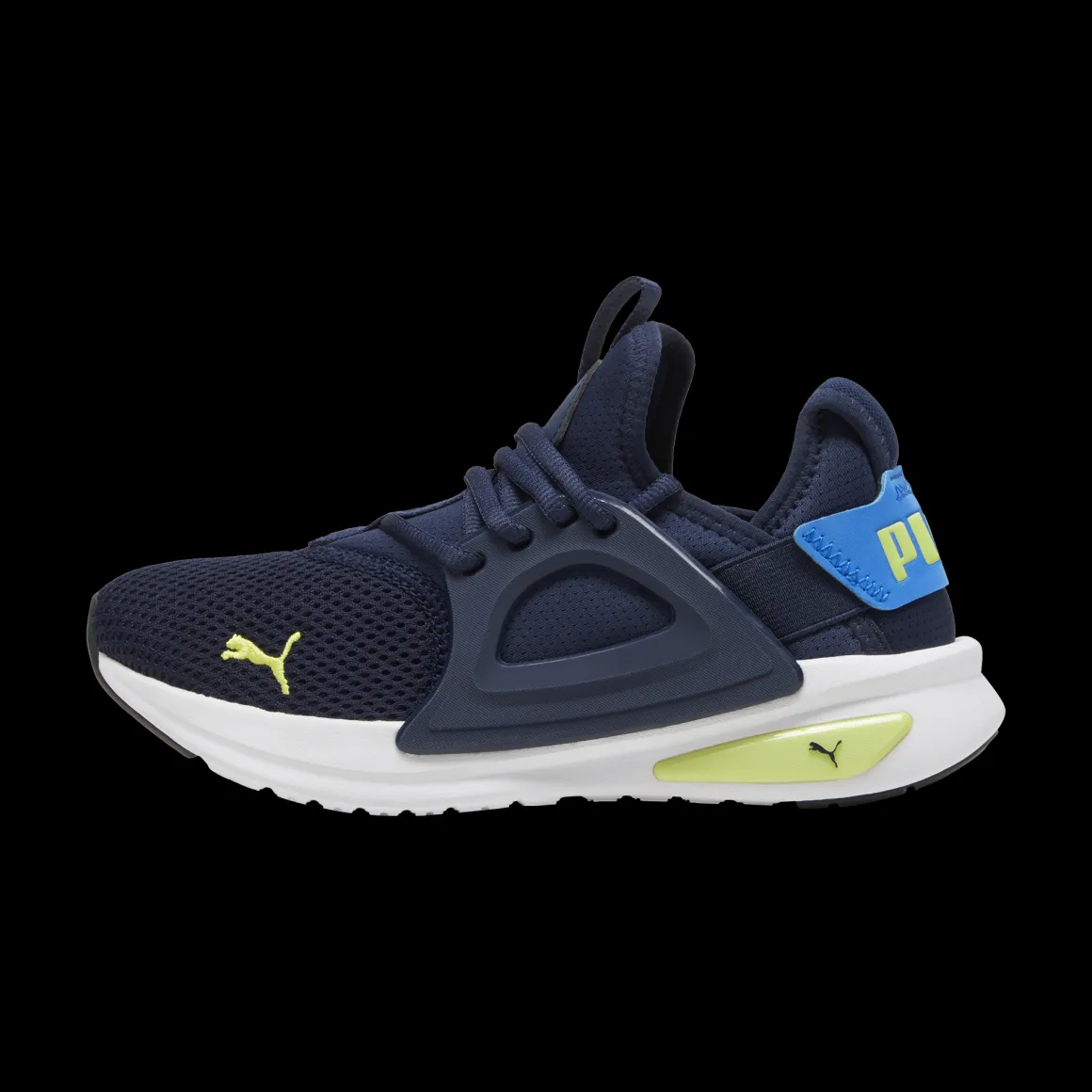 Scarpe da ginnastica blu da ragazzo con logo Puma Softride Enzo Evo Jr