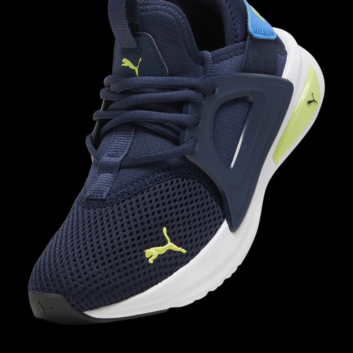 Scarpe da ginnastica blu da ragazzo con logo Puma Softride Enzo Evo Jr