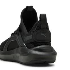 Scarpe da ginnastica da bambino nere con logo Puma Enzo Softride 5