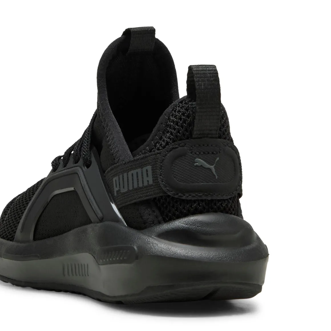 Scarpe da ginnastica da bambino nere con logo Puma Enzo Softride 5