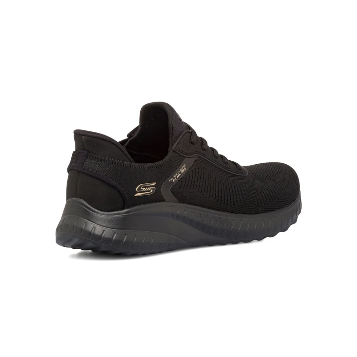 Scarpe da ginnastica da donna slip-on nere Skechers Squad Chaos