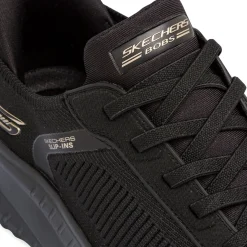 Scarpe da ginnastica da donna slip-on nere Skechers Squad Chaos