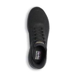 Scarpe da ginnastica da donna slip-on nere Skechers Squad Chaos