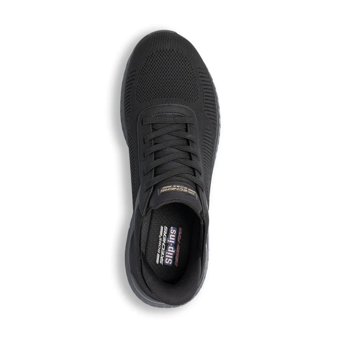 Scarpe da ginnastica da donna slip-on nere Skechers Squad Chaos