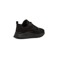 Scarpe da ginnastica da ragazzo nere in tessuto mesh con logo Puma Wired Run Pure