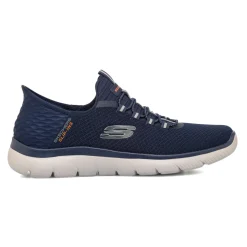 Scarpe da ginnastica da uomo blu con memory foam Skechers Summits Slip-ins