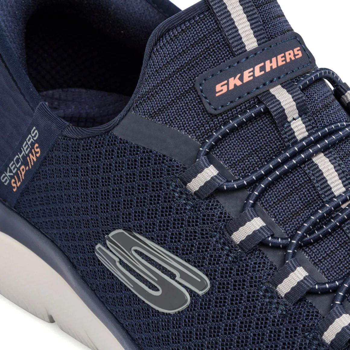 Scarpe da ginnastica da uomo blu con memory foam Skechers Summits Slip-ins