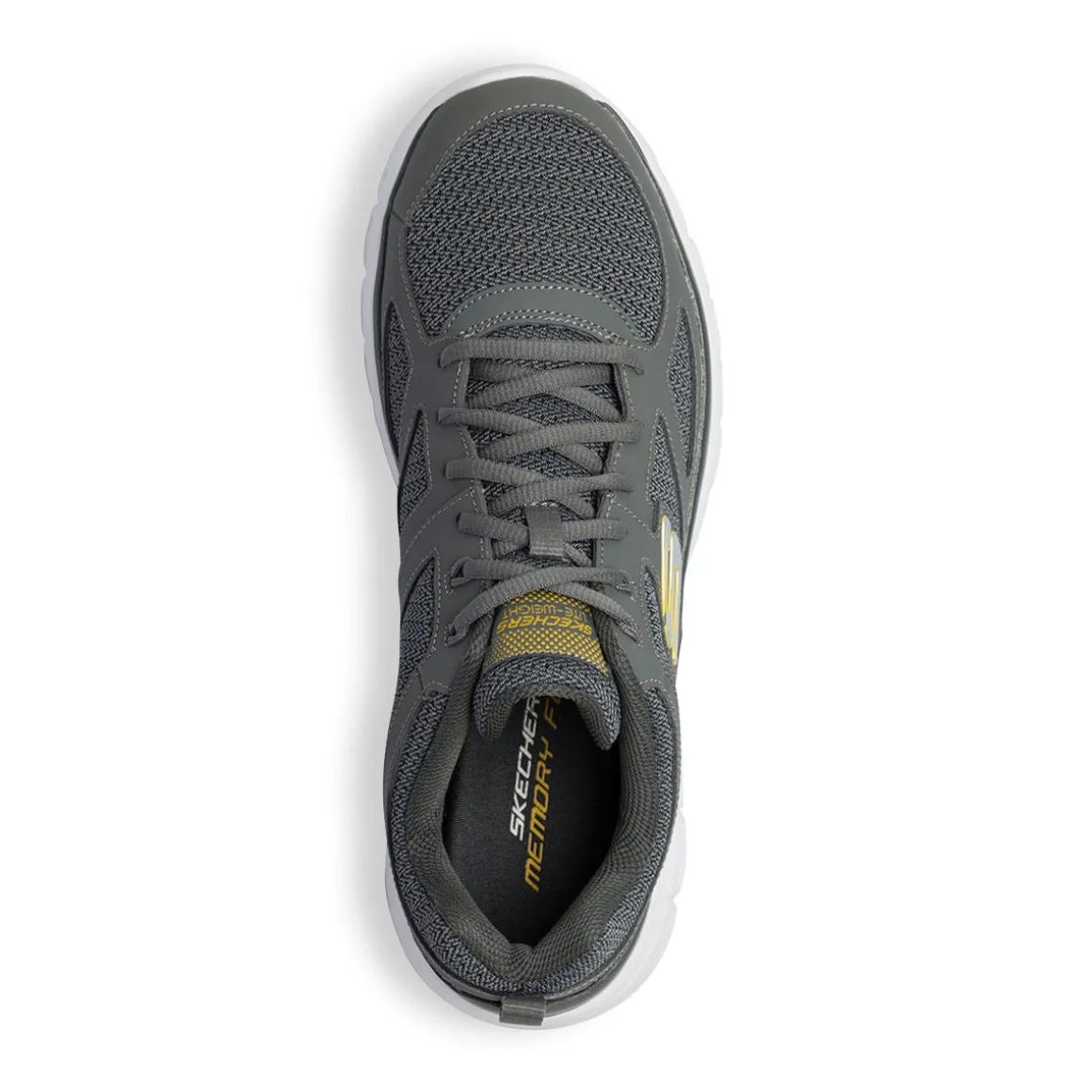 Scarpe da ginnastica grigie da uomo con soletta Memory Foam Skechers Burns - Agoura