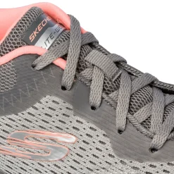 Scarpe da ginnastica grigie da donna con sottopiede Memory Foam Skechers Bountiful - Quick Path