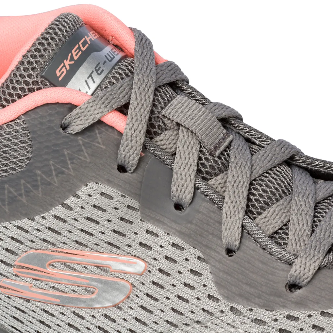 Scarpe da ginnastica grigie da donna con sottopiede Memory Foam Skechers Bountiful - Quick Path