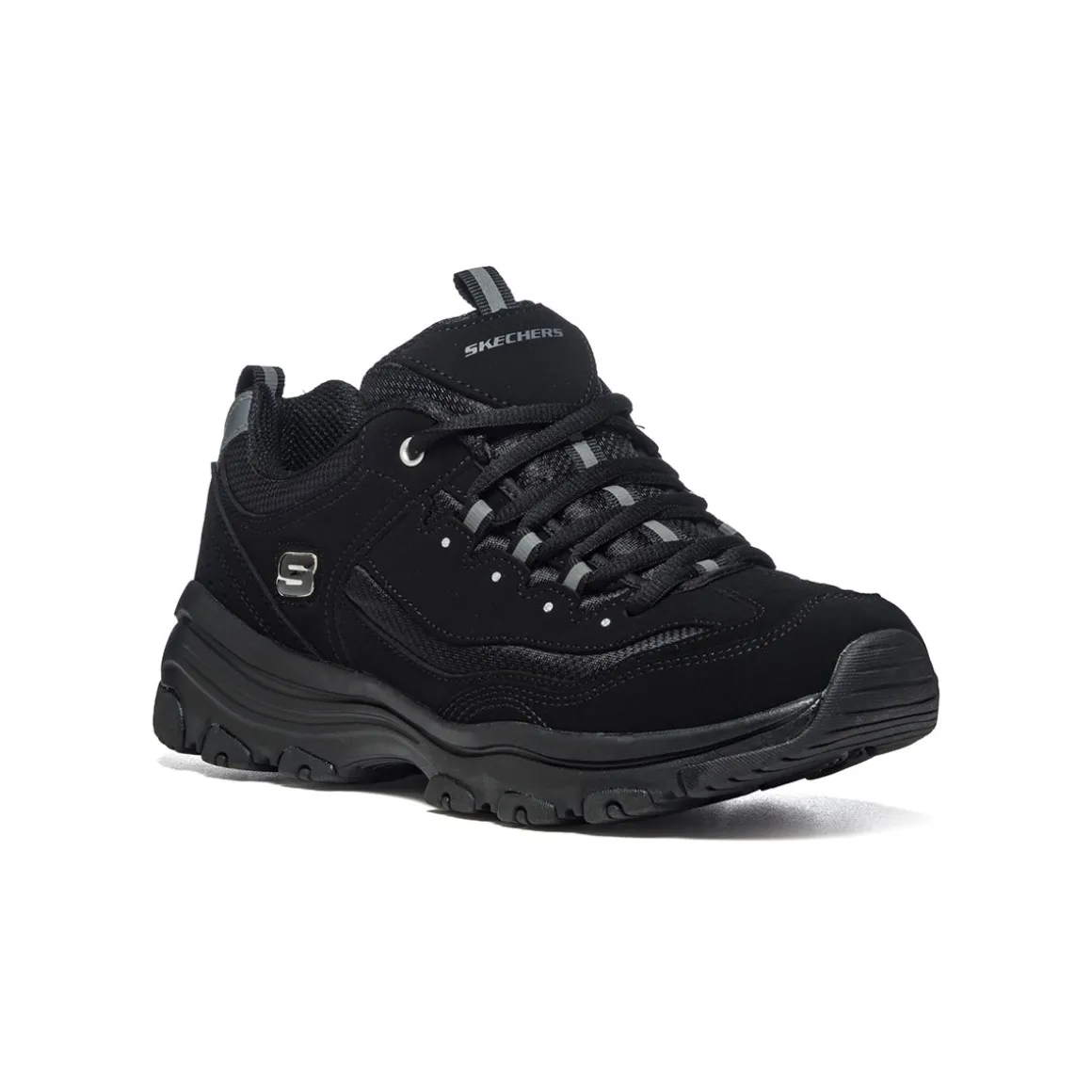 Scarpe da ginnastica nere in similpelle e tessuto con sottopiede Memory Foam Skechers I-Conik