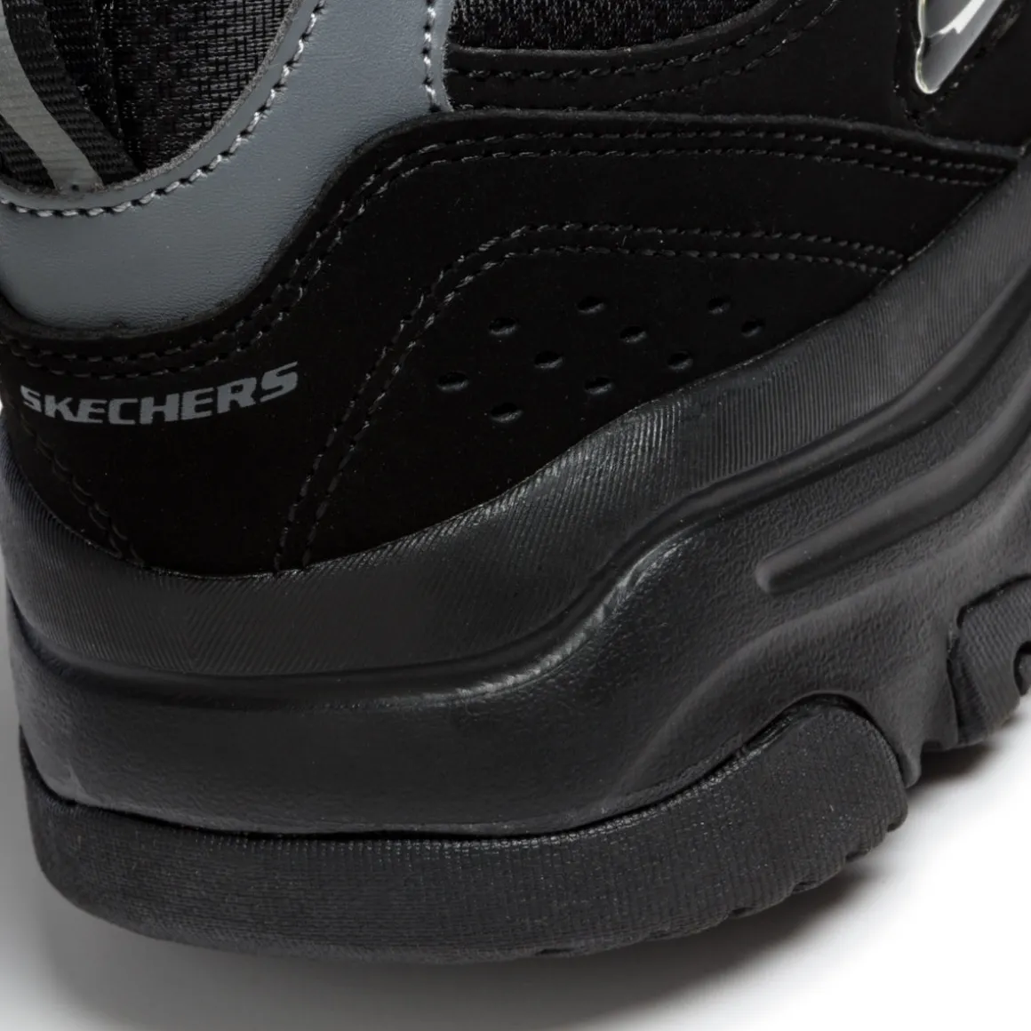 Scarpe da ginnastica nere in similpelle e tessuto con sottopiede Memory Foam Skechers I-Conik