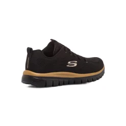 Scarpe da ginnastica nere da donna con sottopiede Memory Foam Skechers Graceful Get Connected