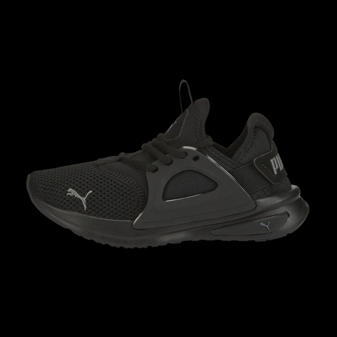 Scarpe da ginnastica nere da ragazzo con logo Puma Softride Enzo Evo Jr