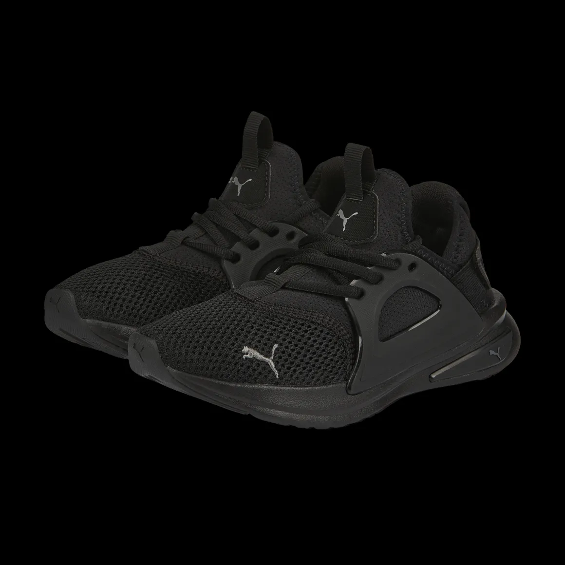Scarpe da ginnastica nere da ragazzo con logo Puma Softride Enzo Evo Jr