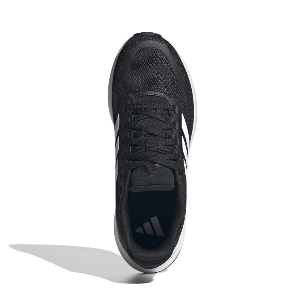 Scarpe da ginnastica nere e bianche da ragazzo con logo adidas Runfalcon 5