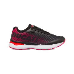 Scarpe da ginnastica nere e rosse da uomo Ducati Balderico 4