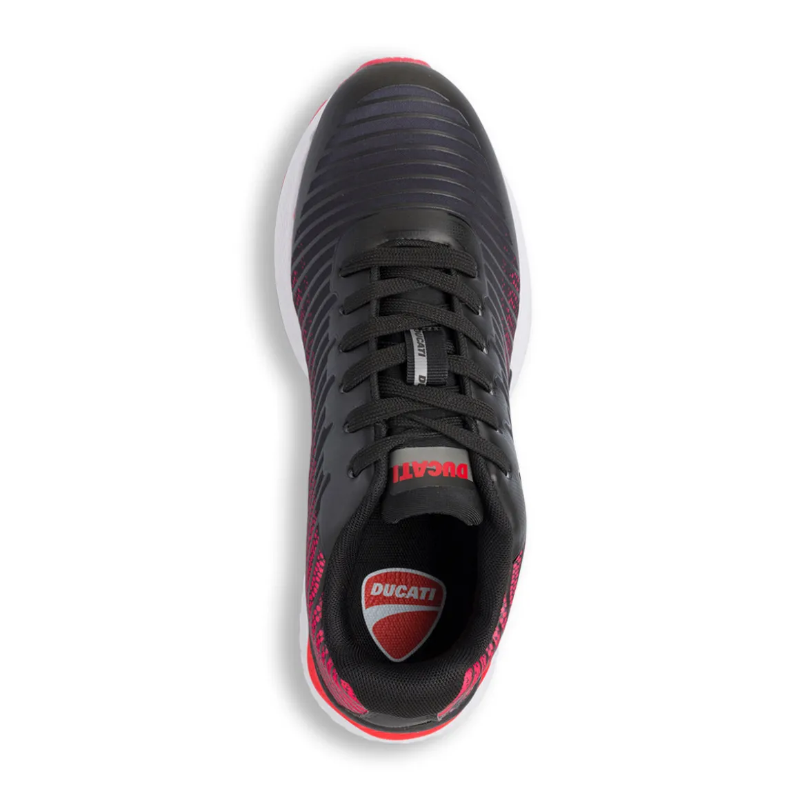 Scarpe da ginnastica nere e rosse da uomo Ducati Balderico 4