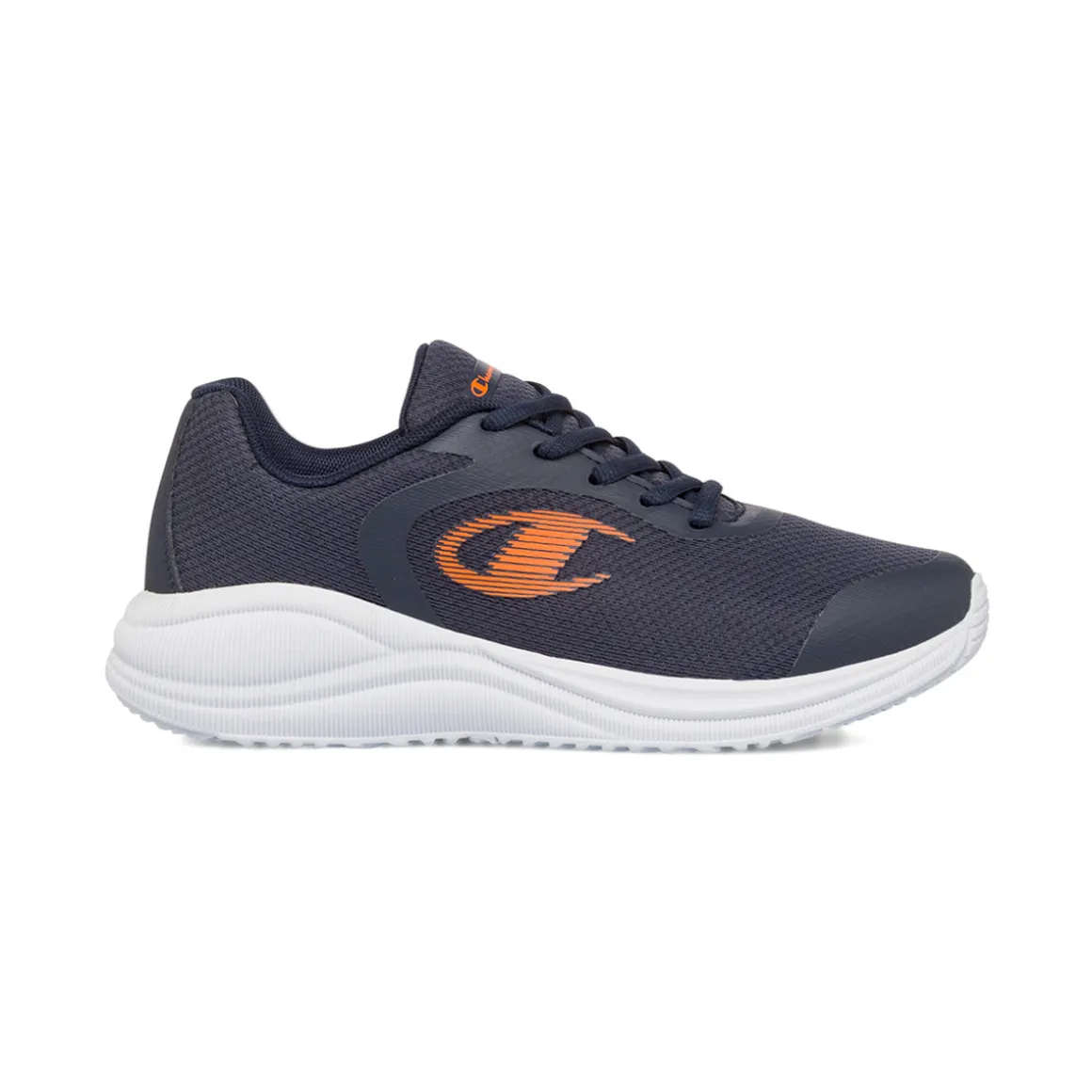 Scarpe da ginnastica ragazza blu con dettaglio arancione Champion Syphon Engage