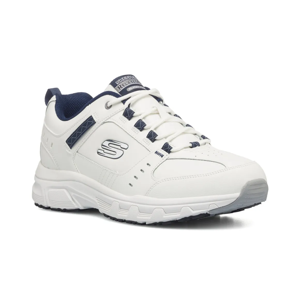 Scarpe da ginnastica Rétro bianche da uomo con soletta Memory Foam Skechers Oak Canyon